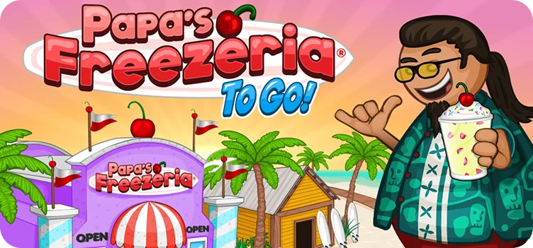 Papa’s Freezeria dessert creation scene