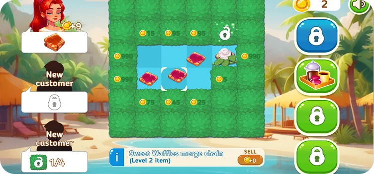 Merge Summer vibrant puzzle world